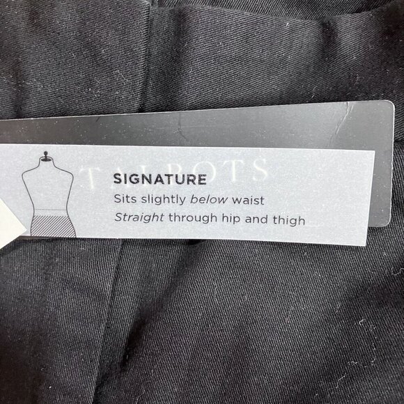 Talbots NWT Black Signature Mid-Rise Straight Leg Cropped Pants Size 14 - Picture 3 of 7